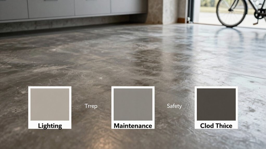 garage floor color selection